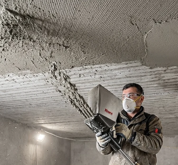Ceiling plastering machine - TENKA 4 nozzles - ceiling plastering gun
