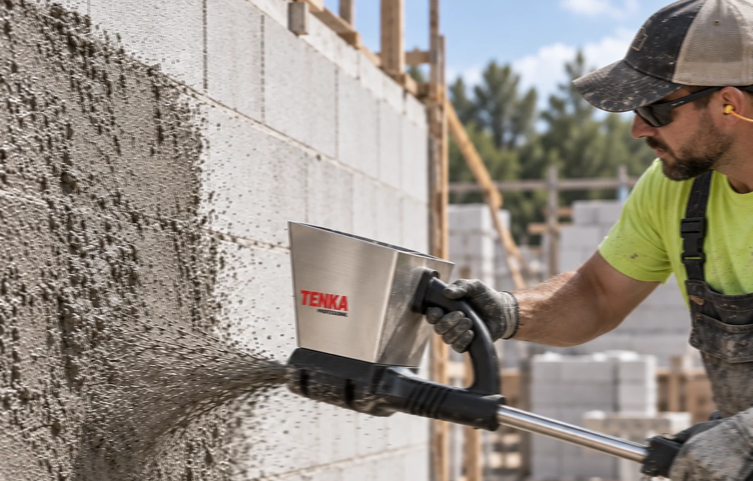 Plastering device, mortar pump, mortar sprayer for walls