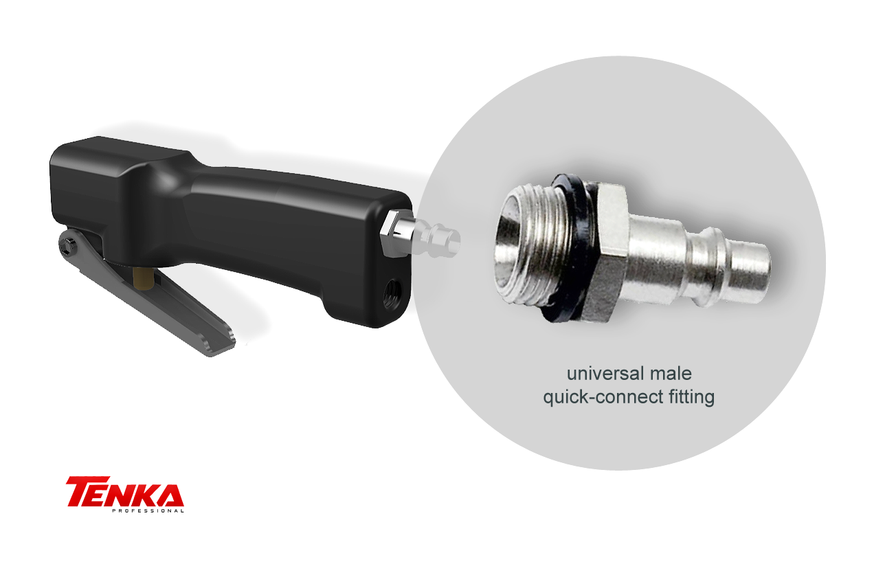 Pneumatisk pistol med ventil og øget flow til TENKA pudsemaskiner PA1 - Reservedele - image 2